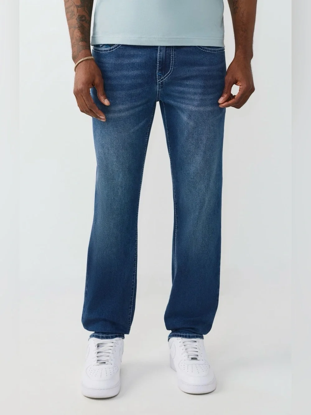 True Religion Geno Button Flap Pocket Slim Jeans size 33x32 $204 Casual - Picture 1 of 7